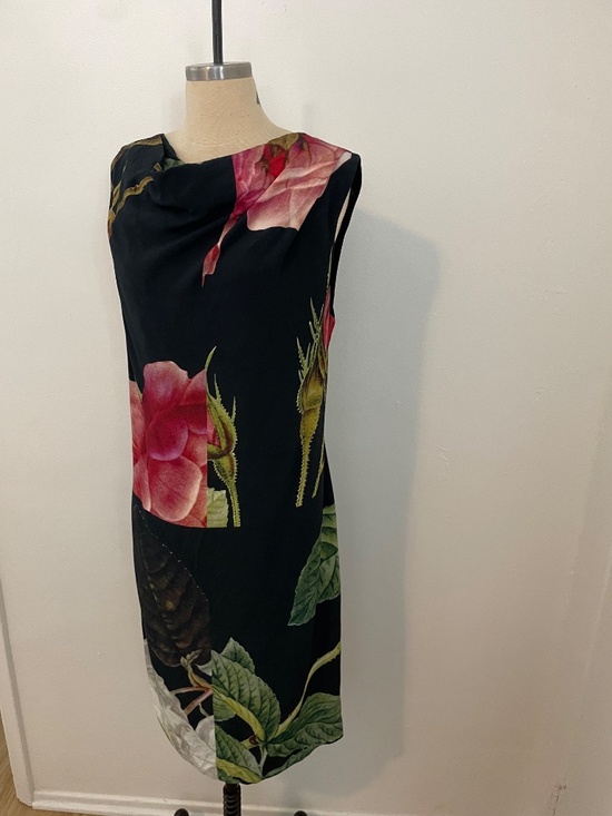 Vivienne Westwood Dresses & Skirts - Vivienne Westwood Anglomania Black Floral Print Midi Cocktail Dress, Size US 10